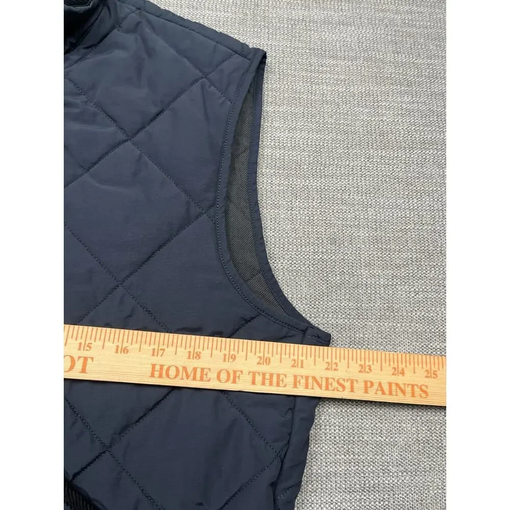 J.Crew Sussex Vest Mens Medium Blue Quilted Full Zip PrimaLoft Insulated